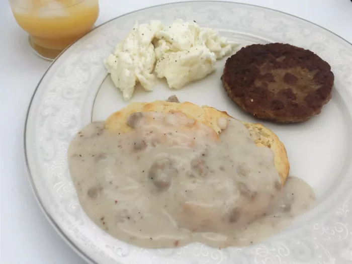 Biscuits & Gravy with Sausage & Eggs