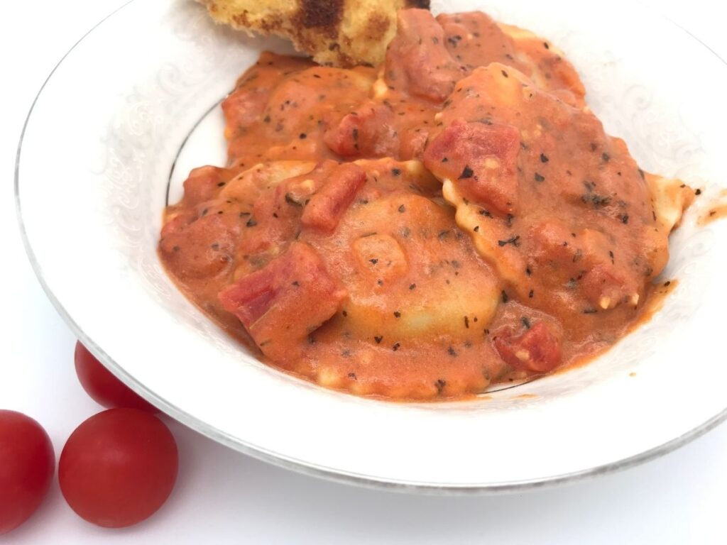 Beef Ravioli in Tomato Cream Sauce Alaska Dinner Factory