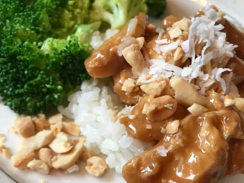 Thai Chicken & Rice with Peanut Sauce